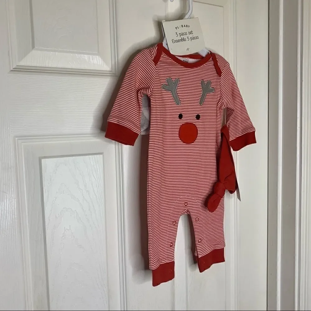 PL Baby Three Piece Holiday Set Size 3 Months